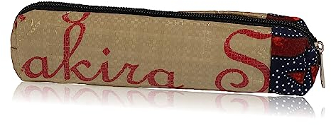 YIMUKA Federmäppchen aus recycelten Zuckersäcken - Robust & Wasserabweisend - Federtasche - Stiftemappe - Kleine Kosmetiktasche (Rot)