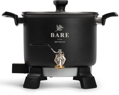 Bare Botanics 5L Electric Wax Melter for Candle Making (UK Plug) | Heat Resistant Handle & Stainless Spout | Candle Wax Melting Pot Melts All Waxes in Under 30 Mins | Melting > Double Boiling