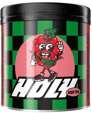 HOLY Iced Tea Red Grapes x Hibiscus | 50 portions - avec antioxydants & superfoods | Iced Tea sans sucre | Vegan avec arômes de fruits 100% naturels