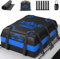 BOYUJK Car Roof Bag - 20 Cubic/566L, Waterproof, No Rack Needed, Anti-Slip Mat & 6 Heavy-Duty Straps, Folding Soft Roof Box (Blue, 566L)