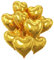 Gold Heart Balloons,10Pcs Gold Foil Heart Shaped Love Balloons,18Inch Metallic Gold Helium Mylar Balloons for Valentines,Engagement,Brithday,Anniversary,Wedding Party Decorations