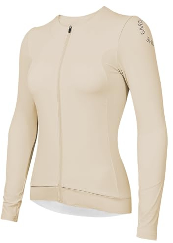 Wulibike Radtrikot Damen Langarm,Fahrradtrikot Atmungsaktiv Rennrad Trikot Hochelastisch Fahrrad Kleidung 4 Taschen