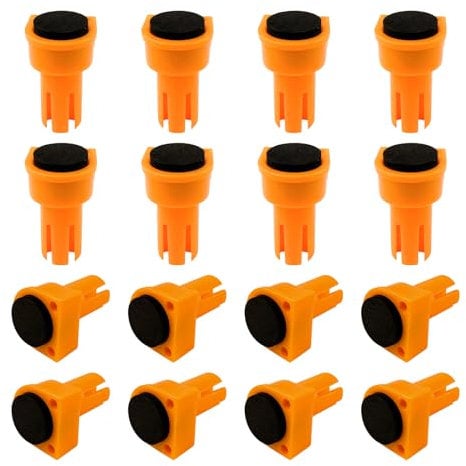 Woodworking Bench Dogs Set, 16pcs Workbench Positioning Plugs with Anti-Slip Grip Heavy-Duty Brake Blocks Tenon Clamps for Precision Planing Woodturning Joinery
