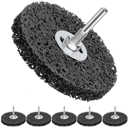 drado 5 Stück CSD Scheibe Schleif Scheibe, 100mm Reinigungsscheibe Set, Hochgeschwindigkeits SchleifScheibe für Winkelschleifer von Farbe, Rostschweißnähten, Oxidation Reinigen & Entfernen(Schwarz)