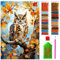 ARTULIO Diamond Painting Set - Eule in herbstlichen Farben - 40x60 cm - Groß XXL - 5D Diamant Painting Bilder DIY, Diamond Painting Erwachsene