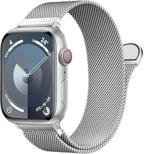 ORRLBB Bracelet compatible avec les Bracelets Apple Watch Series 11 10 9 8 7 6 5 4 Ultra SE 3 2 1 Femmes Hommes, Magnétique Métal pour iWatch 49mm 46mm 45mm 44mm 42mm 41mm 40mm 38mm