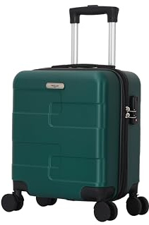 TROLLEY ADC Valise Cabine 45x36x20cm - Approuvé Bagage Cabine EasyJet, Vueling & +100 Compagnies Aériennes - Coque Rigide Anti-Choc (Vert)