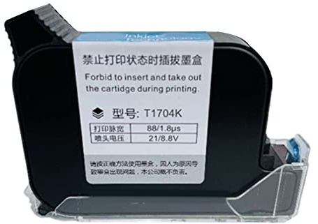 Elnwnnkc Cartuccia d ' Inchiostro solvente solvente Asciugatura Rapida per Stampante Termica a Getto d ' Inchiostro Portatile da 600 DPI 12, 7 mm per Stampante Non crittografata T1704K