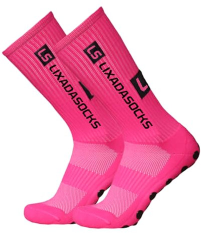 Lixada Sports de Plein Air Chaussettes de Course Chaussettes Extensibles de Chaussettes de Football athlétique Chaussettes Antidérapantes avec Poignées