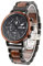 BEWELL Holzuhren für Herren Business sehen Casual Kombinierte Armbanduhr aus Holz und Edelstahl