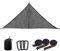 Uposao Triangle Shade Sail 3 x 3 x 3 m Triangular Outdoor Hammock Fixed Tent Portable Air Sky House Tree Hammock for Hiking Adventures Camping