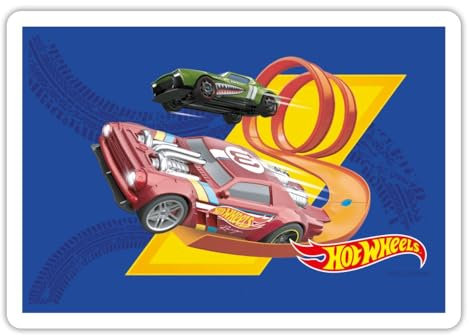 Spreadshirt Hot Wheels Looping Racer Sticker Aufkleber, 10 x 10 cm, Mattweiß