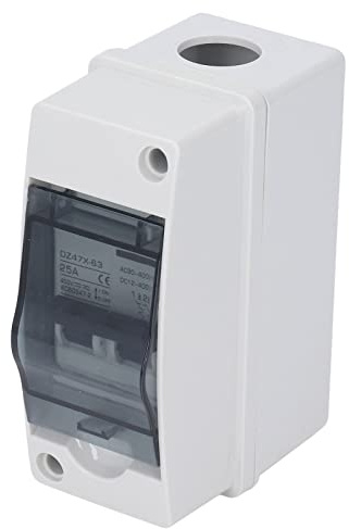 2P DC Leitungsschutzschalter Leistungstrenner Solartrennschalter mit Transparenter Abdeckung für Solar-PV-Anlage 25A