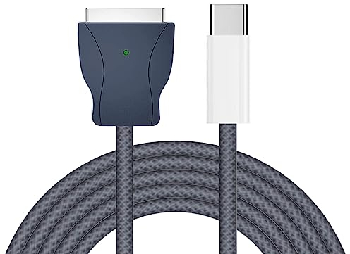 AICARGER Câble de charge USB C de type C vers magnétique pour trois générations de MacBook Air Pro (2021-2023), 2 m (noir)
