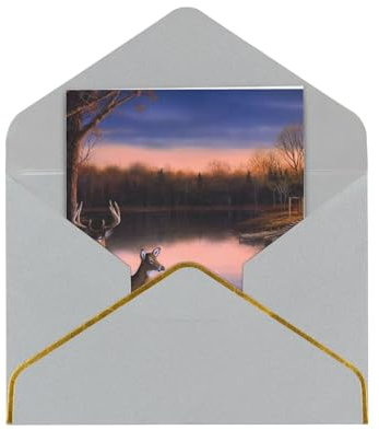 Leere Grußkarte mit Naturwilden Tieren, mit einem Umschlag. Weihnachtskarten, Halloween-Karten, Geburtstagskarten, Dankesbriefe, Anreizkarten.