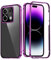 Wousunly Funda Redmi Note 13 Pro 4G transparente con templado cristal, funda Xiaomi Redmi Note 13 Pro 4G antigolpes 360 grados con protector de pantalla integrado rugged doble protectora case
