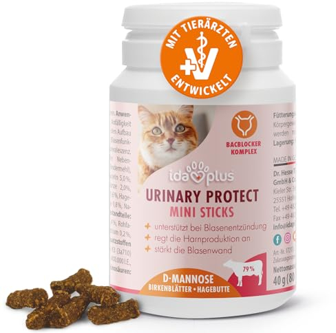 Ida Plus Urinary Protect Mini Sticks - Vitalfood für den Erhalt funktionsfähiger Blase & Harnwegen - bei Anfälligkeit von Harnwegsinfekten fördert Aufbau und Erhalt natürlicher Blasenfunktion - 80 Stk