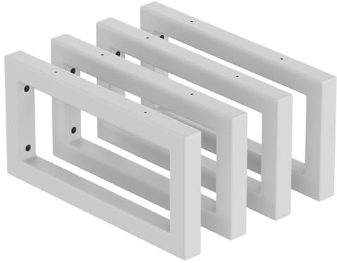Mordx Gestell Wandkonsole,Regalhalterung Schwarz Metall,Waschtisch-Halterung,Halterungen für Regale,KonsolenTräger für Waschbecken,vielseitige Wandhalterun (Weiß, 30cm / 4 Stück)