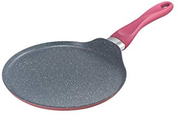 Gardroom Wrought Iron Frying Pan - Pancake Frying Pan Non-Stick Ore Coating for Omelettes, Steak, Pizza, Green (Color : Green) Professional Frypan Skillet Pan Wok (Pink)