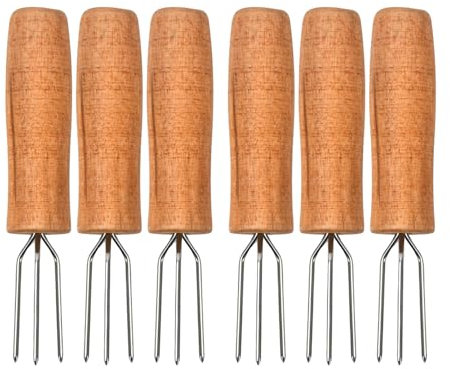 6 Pièces Porte-Épis De Maïs En Acier Inoxydable, Antirouille - Brochettes De Maïs Réutilisables À 3 Dents - Pour Pommes De Terre En Robe Des Champs Et Barbecues