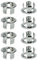 8 Piezas Anillo de Desbordamiento de Fregadero,Tapa Rebosadero Lavabo,Anillo Hueco Orificio Tapa Redonda,Embellecedor Rebosadero Lavabo,para Desagüe de Lavabo para Baño o Cocina