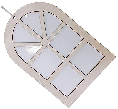 MUELODSIC Hollow Window Wanddeko Aus Holz Im Nordischen Stil Dekorative Wandhängung Für Kinderzimmer Fotorequisiten Und Stilvolle Raumatmosphäre