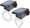 Solar-Rücklicht-Set, 2 rote LED-Glühbirnen, wasserdichter IPX4-ABS-Kunststoff, intelligenter Lichtsensor, 3 Modi, einfache Montage für Straßen- und Mountainbikes