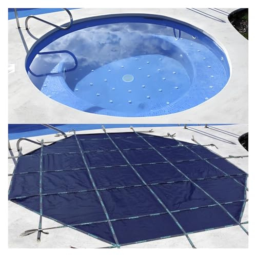 Cubierta de seguridad para alberca, cubierta de invierno, capacidad de 444 libras, ideal para piscinas en el suelo, hormigón y cubierta de piscina de madera