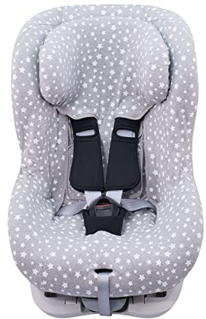 JYOKO Kids Bezug Universal für Auto-Kindersitz mit Kopfstütze (White Star)