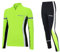 Airtracks Herren Winter Laufset Thermo Laufhose Lang Laufshirt Langarm Sweatshirt Fleece Funktionsshirt Sport Langarmshirt Jogginghose Leggins - neon - S