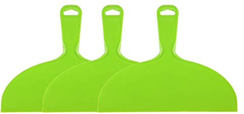 sourcing map Spatule Grattoir Masticage 10 Plastique Flexible Couteaux Enduire Disposable Épandeur pour Rubanage Cloison Sèche Paroi Peinture Vert 3Pcs