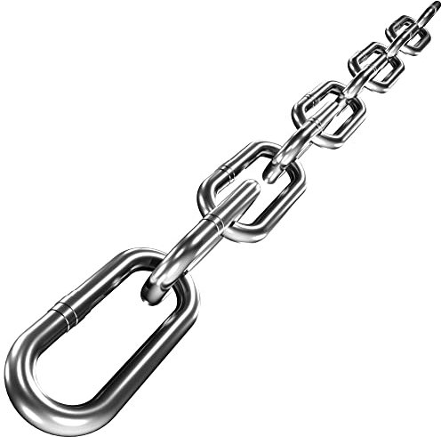 Stainless Steel Chain, Lsqurel 13ft Metal Chain Link Chain 1/4in Heavy Duty Chain Utility Chain Jack Chain for Home Outdoor Camping Hanging etc (1/4in-13ft)