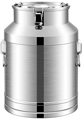 201 Edelstahl Luftdichte Milchkanne Eimer Weinkübel Milchkännchen Tote Krug Teekanister Multifunktionale Transportfässer Mit Silikondichtung Schwerlast,5L
