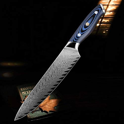 Damasco Cuchillo Chef Profesional Japón Sankotu Cleaver de deshuesar Gyuto cuchillo de cocina que cocina la herramienta exquisita del ciruelo del remache de la manija (Color : Chef Knife)