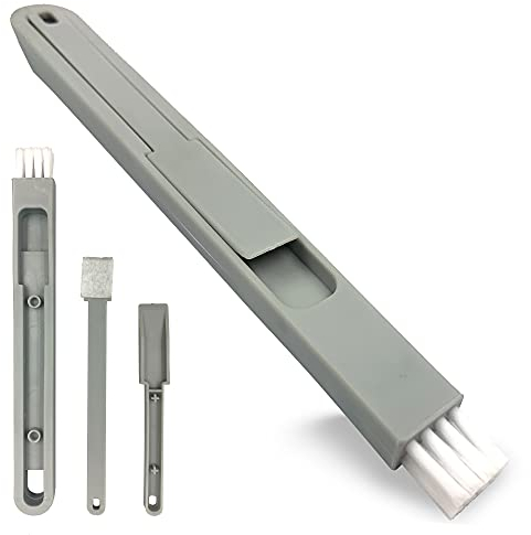 Small Cleaning Brush Tool − 3 in 1 Mini Dustpan and Brush, Window Brush for Cleaning Narrow and Hard to Reach Areas, Window Tracks, Vents and Keyboards (Window Gap Cleaning Brush 1 Pack)