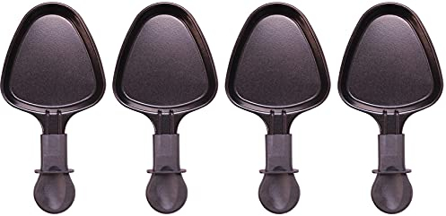 4x 27041 Raclette Pfännchen Oval LxBxH: 10,5x10x1,4cm (Pfanne) Gesamtlänge 19,7cm Spülmaschinenfest Ersatz Kompatibel mit Klarstein/Princess/Tristar/Tefal wie XA400102