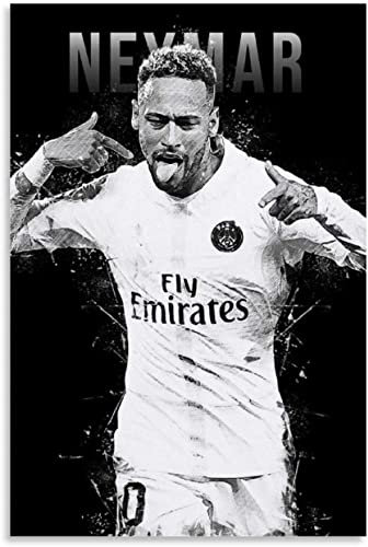 5D Diamant Painting Set FüR Erwachsene Und Kinder Neymar-Plakat DIY Diamond Painting Kristall Strass Diamant Stickerei GemäLde 15.7x19.7(40x50cm) Kein Rahmen