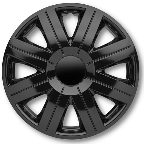 Albrecht 15 Zoll Radkappen schwarz für Stahlfelgen - Cosmos Radzierblenden aus hochwertigem Kunststoff - Langlebige Radblenden in Albrecht Verpackung - Made in EU