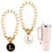 2pcs Letter Pendant Accessories for Stanley Cup, Initial Letter Handle Personalized Name ID Alphabet Pendant Chain for Stanley Tumbler (Letter L)