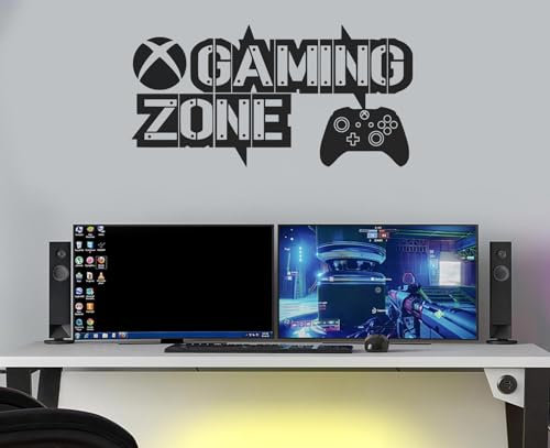 Gaming Zone Wall Sticker Gamers Room Zone Wall Decals Mural Gaming Wall Sticker Mancave Sticker GZXBM