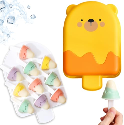 10pcs Eisformen Eis Am Stiel, Eisformen Kinder, Eis Formen Für Stieleis Wassereis Tüten Formen Fruchtzwerge Eisstiele, Cakesicles Form Wird Mit Kunststoffstab Silikon Popsicle