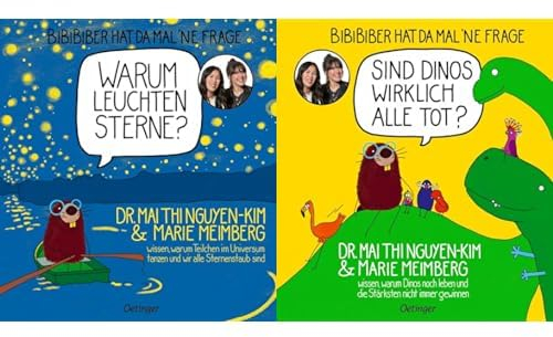 BiBiBiber hat da mal 'ne Frage: Warum leuchten Sterne und sind Dinos wirklich alle tot. Ein Kindersachbuch-Bundle von Dr. Mai Thi Nguyen-Kim & Marie Meimberg
