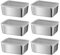 Valicaer Food Storage Containers,6Pcs 650Ml Stainless Steel Food Containers With Lids Snack Containers Meal Prep Food Container with Lids Leakproof Bacon Storage Box for Fridge for Salad Lunch