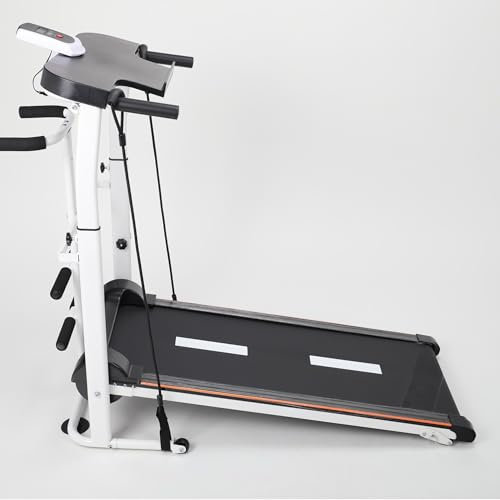TechFit Laufband, Manuelle Steigung 3-Stufen verstellbar, LCD Display, 100kg max. Nutzergewicht, Faltbar, Transportrollen, 35x100 cm Lauffläche, 95% vormontiert, Kompakt für Zuhause, Büro und Fitness