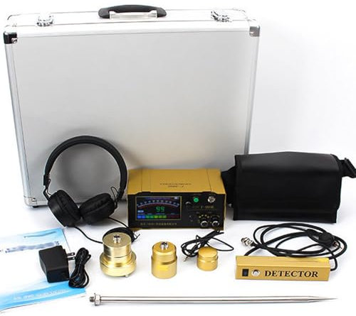 HENGCMM Wasserlecksucher, Wassermelder Outdoor, Wasserlecksensor für Unterirdische Rohre mit Einstellbaren 4 Gängen Zur Erkennung Von Wasserlecks in Fußbodenheizungen für Zuhause Und Im Freien