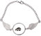Igel Schwarz und Weiß Tier Armband Armband Engelsflügel Armreif, M, Metall
