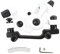 GUOFANG Kit Freno a Disco per Bicicletta, Pinza Freno Meccanico a Disco, Freno a Disco Universale Anteriore e Posteriore (Bianco Anteriore)