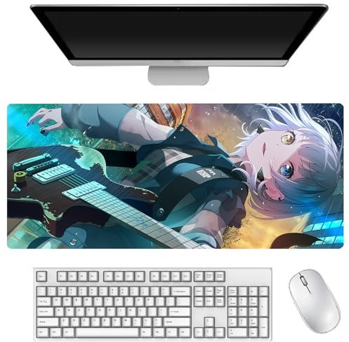Zhongkaihua Anon Chihaya Mauspad mit Anime-Charakteren, bedruckt, groß, rutschfest, Gummi, Computer-Tastatur, Maus-Tischunterlage für Büro, Desktop und Laptop