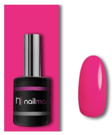 Nailmania Smalti Semipermanenti per Unghie Diverse Colorazioni Effetto Neon FLuo 10ml - Made in Italy (Neon Fucsia, 10)