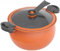 Olla a presión de 8 L, antiadherente, olla duradera de gran capacidad, olla a presión con tapa de vidrio transparente (naranja)